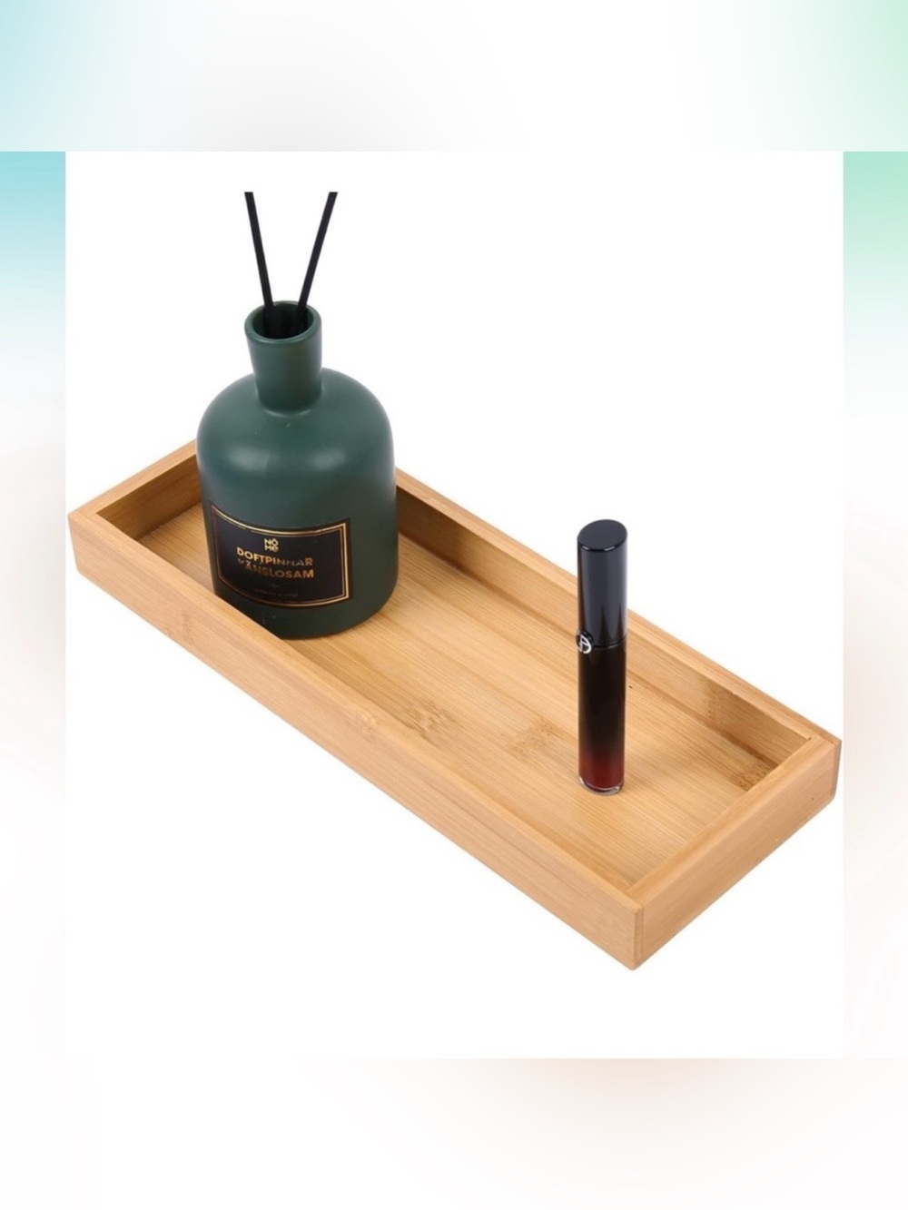Amazon Natural Bamboo wood Vanity, sink, toilet Tray 11.5x4.4x1.2 inches